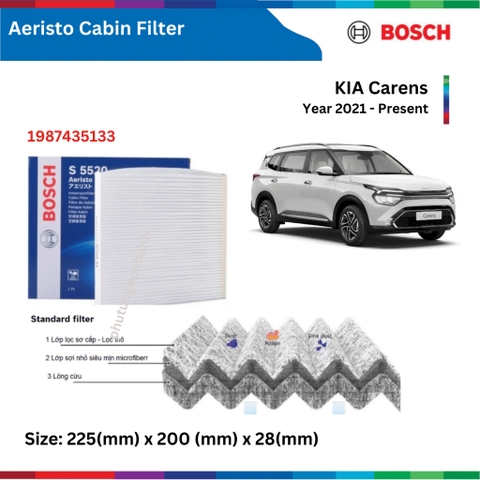 Lọc gió điều hòa BOSCH Aeristo 1987435133, KIA Carens đời xe 2022 đến nay