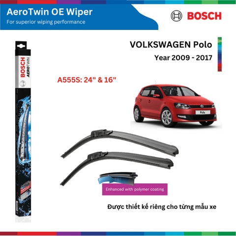 Bộ gạt mưa BOSCH AeroTwin Euro Set A555S 24