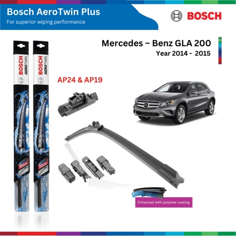 Bộ gạt mưa BOSCH AeroTwin Plus, MERCEDES Benz GLA 200 đời xe 2014 đến 2015, gạt nước GLA 200