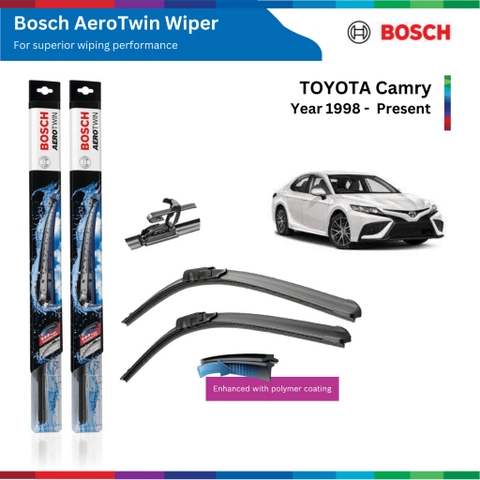 Bộ gạt mưa BOSCH AeroTwin, TOYOTA Camry đời xe 1998 đến nay, gạt nước Camry