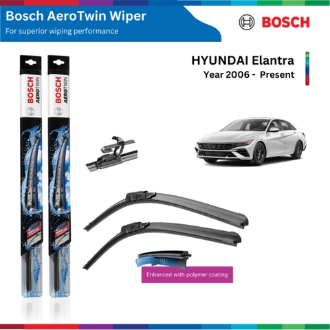 Bộ gạt mưa BOSCH AeroTwin, HYUNDAI Elantra đời xe 2006 đến nay, bộ gạt nước Elantra