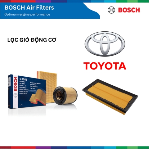 Lọc gió động cơ BOSCH Air Filter, TOYOTA Camry Corolla Altis Vios Fortuner Innova Hilux Venza Avanza