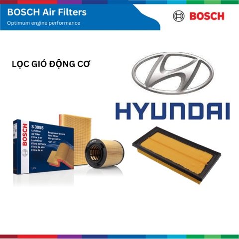 Lọc gió động cơ BOSCH Air Filter, HYUNDAI SantaFe Avante Elantra Creta Tucson  Accent Rondo Rio