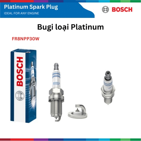 Bugi Platinum BOSCH giắc 16 thân dài FR8NPP30W, giắc 16 chân dài bạch kim