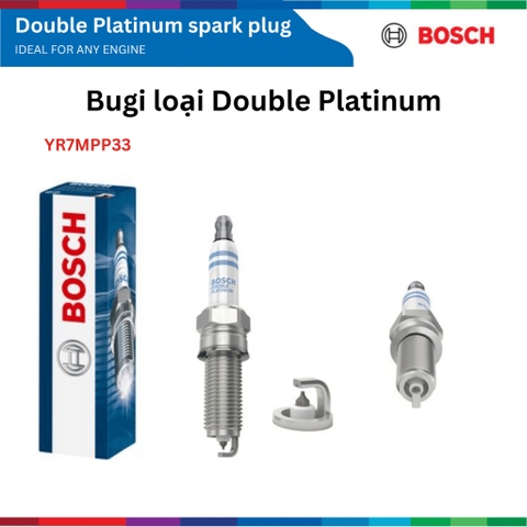 Bugi Double Platinum BOSCH YR7MPP33, phù hợp dòng xe MERCEDES - Benz C E CLS GLK ML R S SLK
