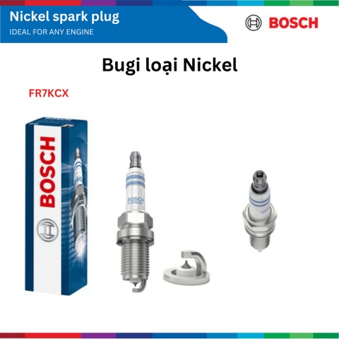 Bugi Nickel BOSCH cực đồng giắc 16 thân ngắn FR7KCX, phù hợp dòng xe TOYOTA Corrolla