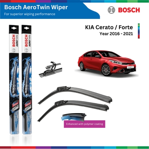Bộ gạt mưa BOSCH AeroTwin, KIA Cerato Forte đời xe từ 2016 đến 2021, gạt nước Cerato