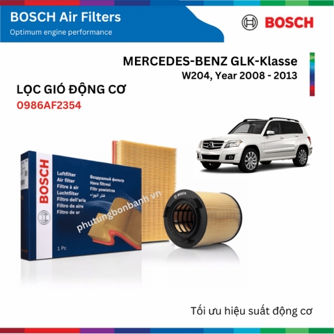 Lọc gió động cơ BOSCH Air Filter, MERCEDES-BENZ GLK-Klasse W253 đời xe 2008 đến 2016