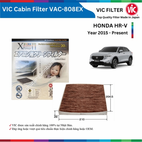 Lọc gió điều hòa VIC Cabin Filter EX, HONDA HR-V HRV đời xe 2015 đến nay, lọc bụi mịn PM2.5