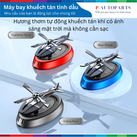 Mô hình máy bay khuếch tán nước hoa tinh dầu, dùng năng lượng mặt trời