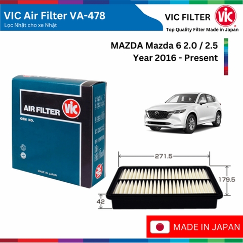 Lọc gió động cơ VIC Air Filter, MAZDA 3 2.0 đời xe 2015 đến nay