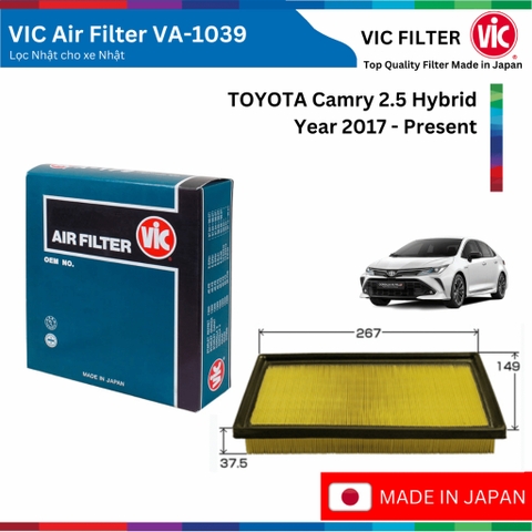 Lọc gió động cơ VIC Air Filter, TOYOTA Camry 2.5 Hybrid đời xe 2017 đến nay