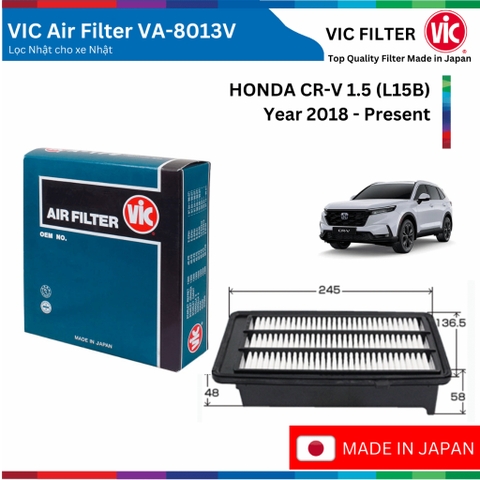 Lọc gió động cơ VIC Air Filter, HONDA CR-V 1.5 (L15B) đời xe 2018 đến nay