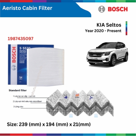 Lọc gió điều hòa BOSCH Aeristo 0986AF5097, KIA Seltos đời xe 2020 đến nay