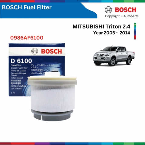 Bộ lọc nhiên liệu BOSCH Fuel Filter, MITSUBISHI Triton 2.4 đời xe 2005 đến 2014