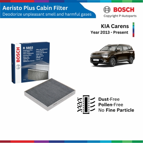 Lọc gió điều hòa BOSCH Aeristo Plus, KIA Carens đời xe 2013 đến nay, loại than hoạt tính