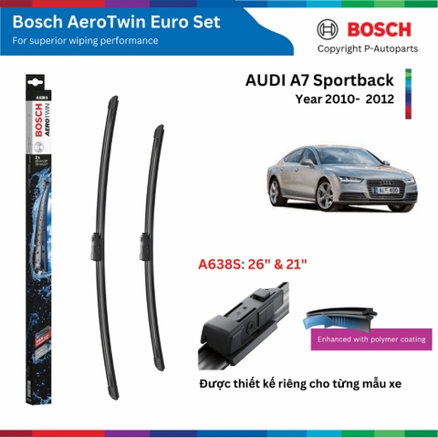 Bộ gạt mưa BOSCH AeroTwin Euro Set A929S 24