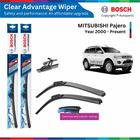 Bộ gạt mưa BOSCH Clear Advantage xe MITSUBISHI Pajero đời xe 2000 đến nay
