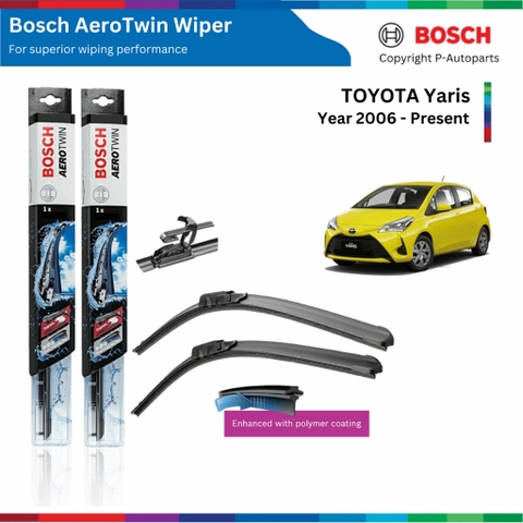 Bộ gạt mưa BOSCH AeroTwin xe TOYOTA Yaris đời xe 2006 đến nay