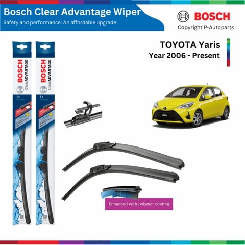 Bộ gạt mưa BOSCH Clear Advantage xe TOYOTA Yaris đời xe 2006 đến nay