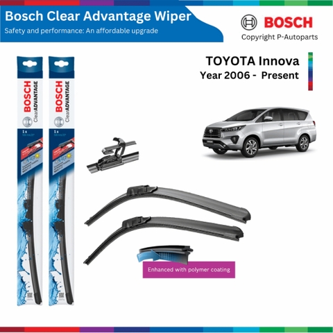 Bộ gạt mưa BOSCH Clear Advantage, TOYOTA Innova đời xe 2006 đến nay