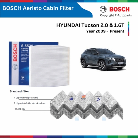 Lọc gió điều hòa BOSCH Aeristo HYUNDAI Tucson đời xe 2009 đến nay