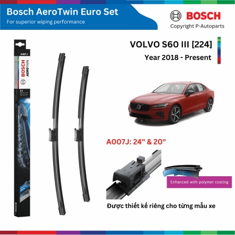 Bộ gạt mưa BOSCH AeroTwin Euro Set A007J 24