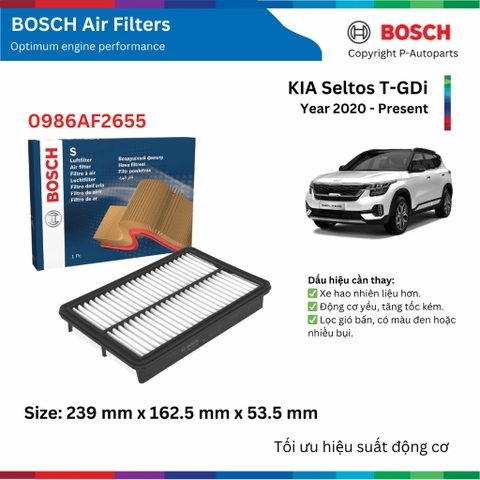 Lọc gió động cơ BOSCH Air Filter 0986AF3036, KIA Seltos đời 2020 đến nay