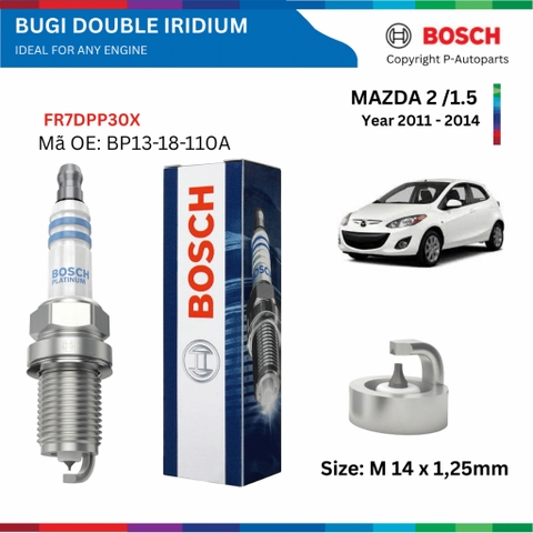 Bugi BOSCH Double Iridium cho MAZDA 2 đời 2011 đến nay