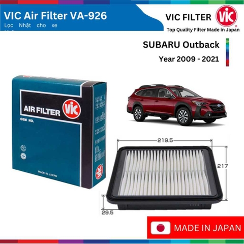 Lọc gió động cơ VIC xe SUBARU Outback đời 2009 đến nay