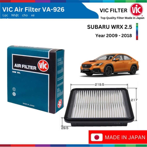 Lọc gió động cơ VIC xe SUBARU WRX đời 2009 đến nay