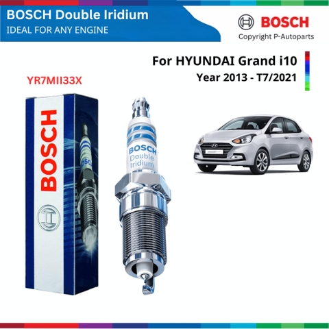 Bugi Bosch Iridium YR7MII33X Chính Hãng Cho Hyundai Grand i10 (2013-2021) - Bộ 4 Cái