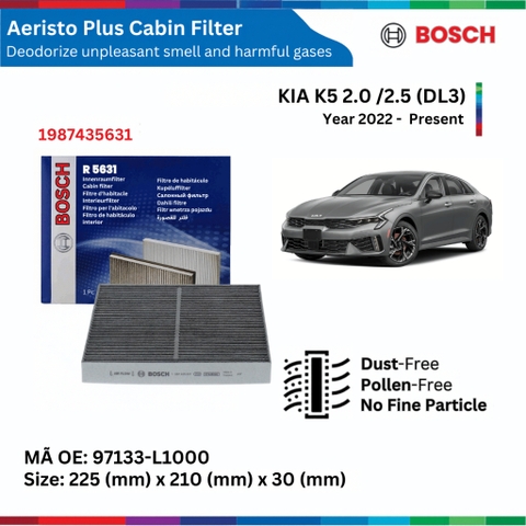 Lọc gió điều hòa Bosch Aeristo Plus xe KIA K5 (2022-nay) - Than hoạt tính