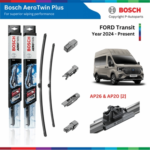 Bộ gạt mưa BOSCH AeroTwin Plus xe FORD Transit đời 2024 đến nay