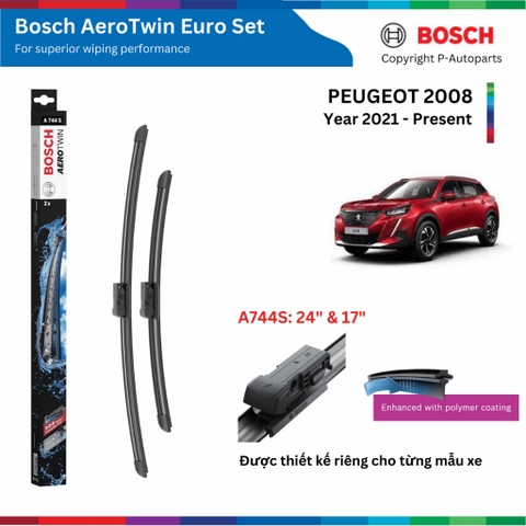 Bộ gạt mưa BOSCH AeroTwin Euro Set A744S 24