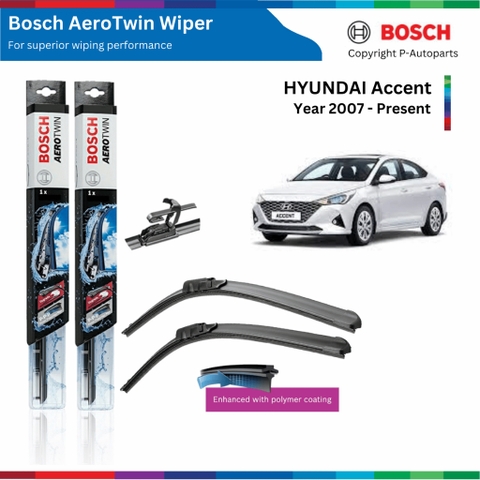 Bộ gạt mưa BOSCH AeroTwin xe HYUNDAI Accent đời 2007 đến nay