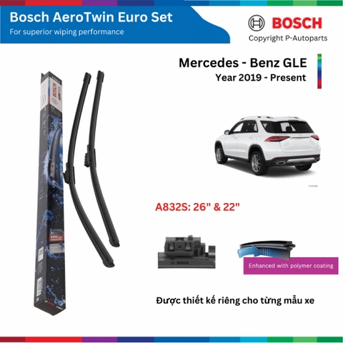 Bộ gạt mưa BOSCH AeroTwin Euro Set A832S 26