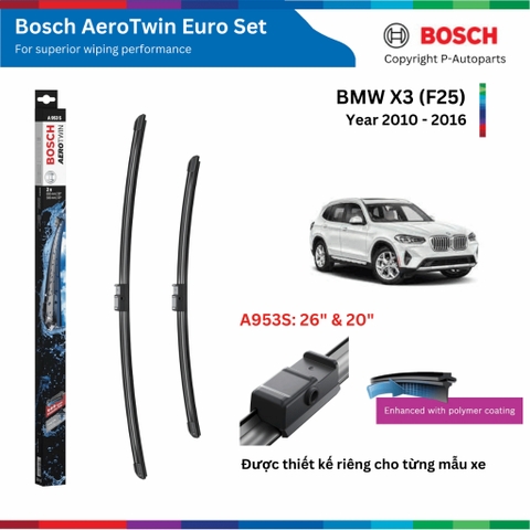 Bộ gạt mưa BOSCH AeroTwin Euro Set 26
