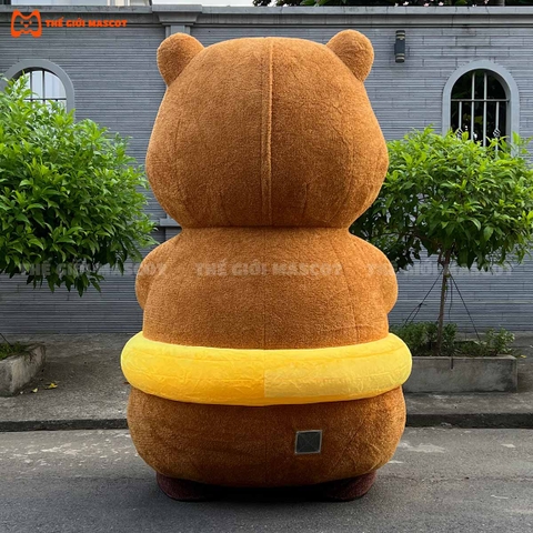 Mascot Hơi Capybara Đeo Phao