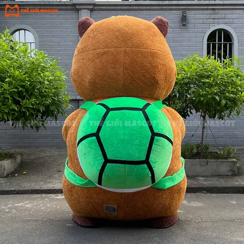Mascot Hơi Capybara Đeo Balo