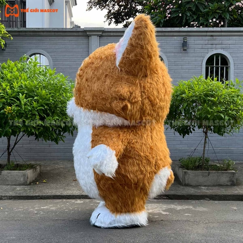 Mascot Hơi Chó Corgi