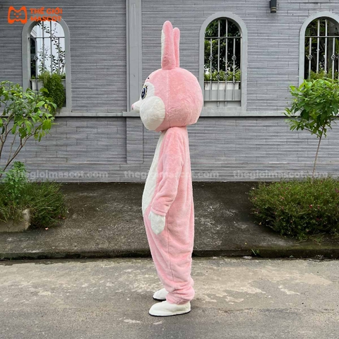 Mascot Thỏ Mẫu 1 Màu Hồng