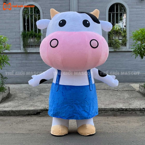 Mascot Hơi Bò Sữa Mẫu 2