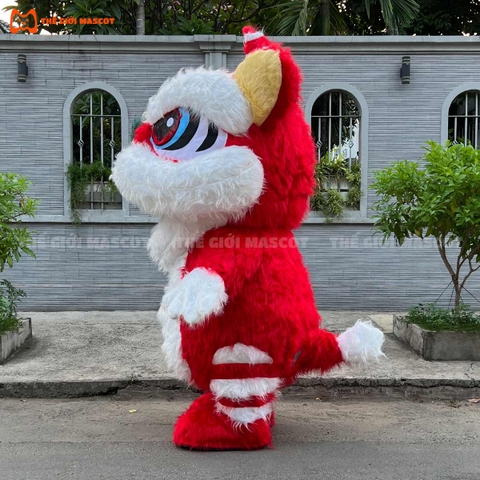Mascot Hơi Lân Màu Đỏ