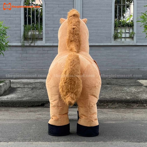 Mascot Hơi Ngựa Màu Nâu Mẫu 1