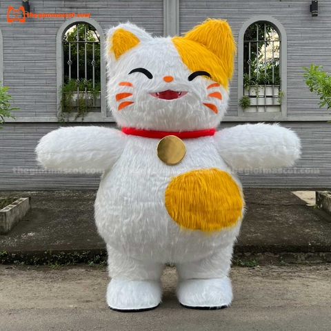 Mascot Hơi Mèo Thần Tài