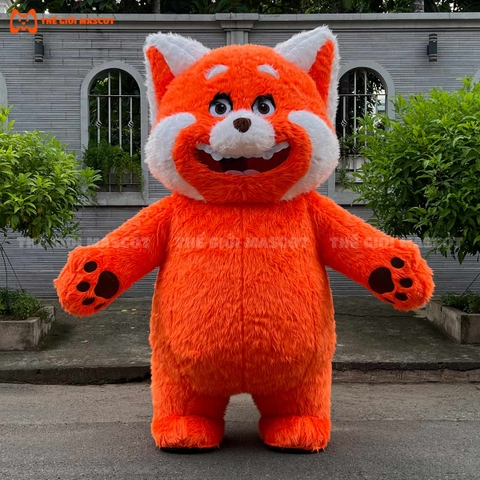 Mascot Hơi Gấu Trúc Cam