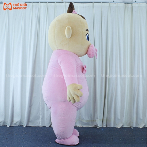 Mascot Hơi Baby Jiujiu Màu Hồng