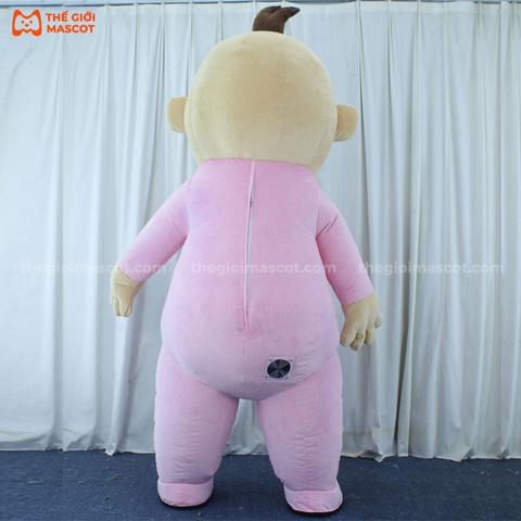 Mascot Hơi Baby Jiujiu Màu Hồng