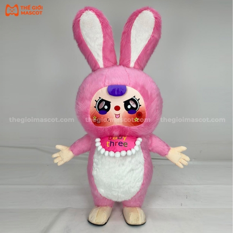 Mascot Hơi Baby Three Tai Dựng
